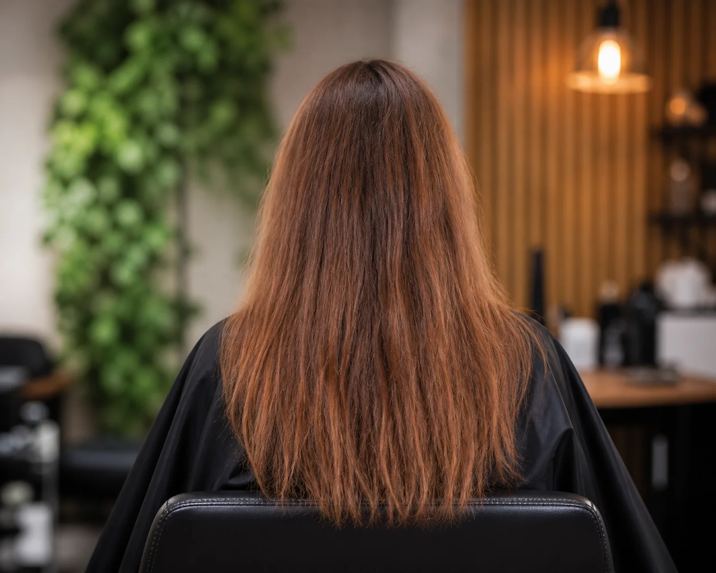 Hår før keratinbehandling, tørre og krusede spidser